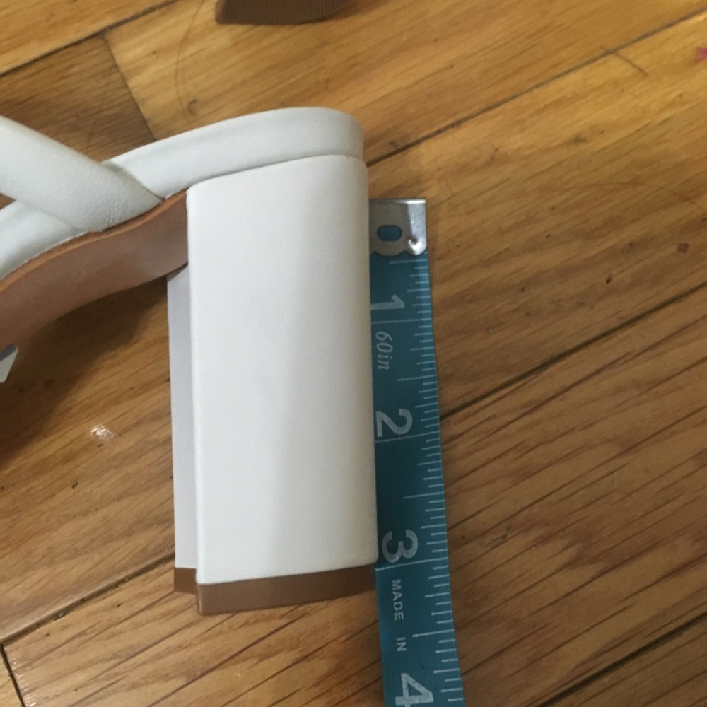 Schutz Felisa Tubular Block Heel Sandals | White | Size 5 (Runs small!) - Picture 6 of 7